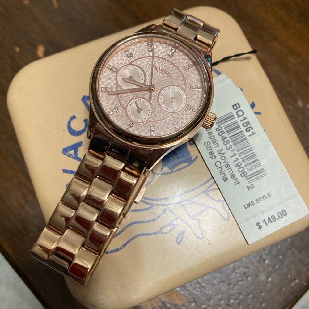 Fossil Modern Sophisticate Multifunction Rose Gold-Tone Stainless Steel Watch
